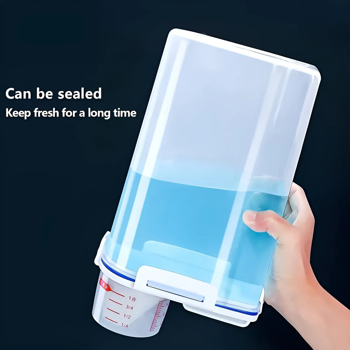 Airtight Pet Food Storage Container with Measuring Cup