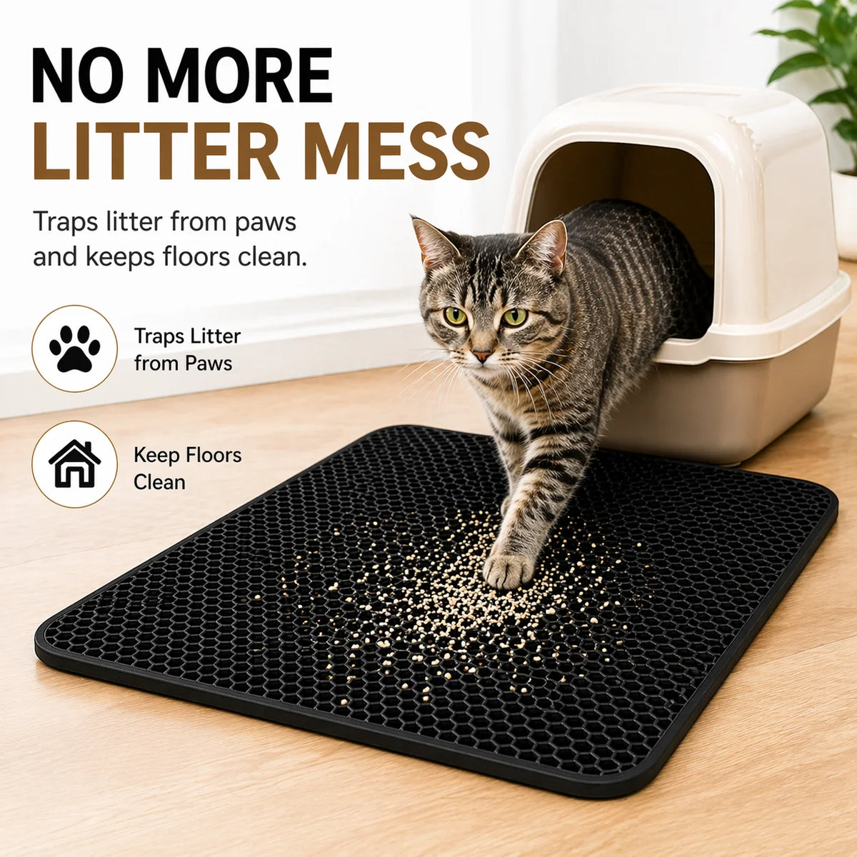 Double Layer Honeycomb Cat Litter Mat