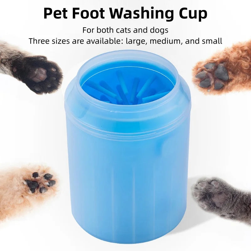Portable Dog Paw Cleaner Cup with Soft Silicone Brush