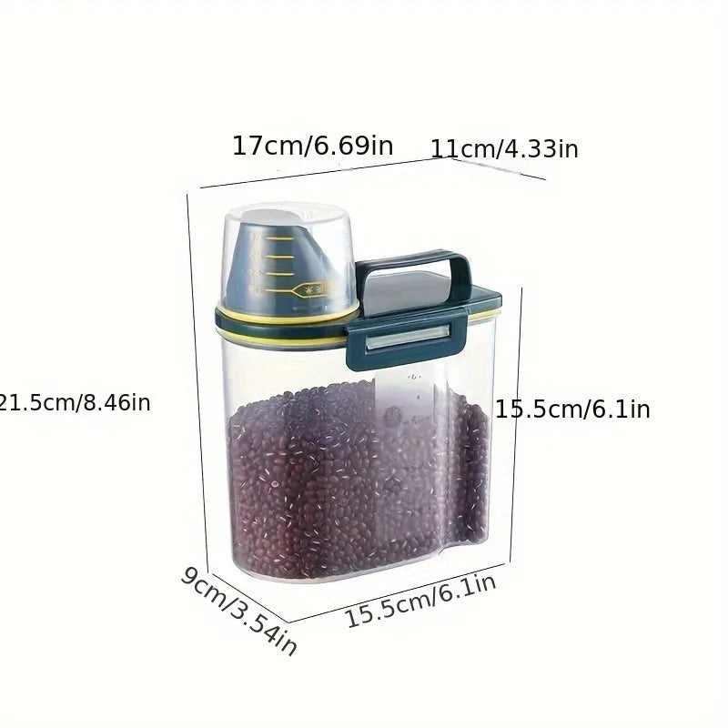 Airtight Pet Food Storage Container with Measuring Cup