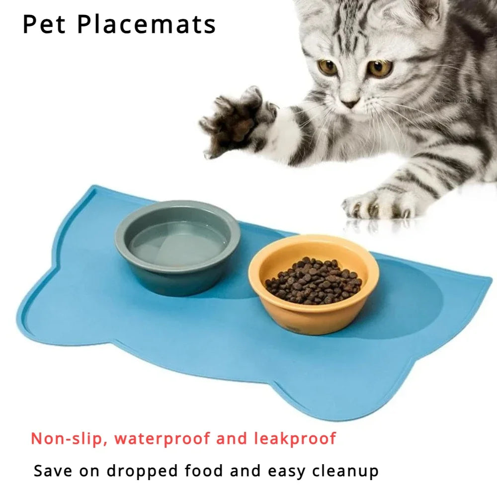 Silicone Pet Feeding Mat – Waterproof Mat for Dogs & Cats