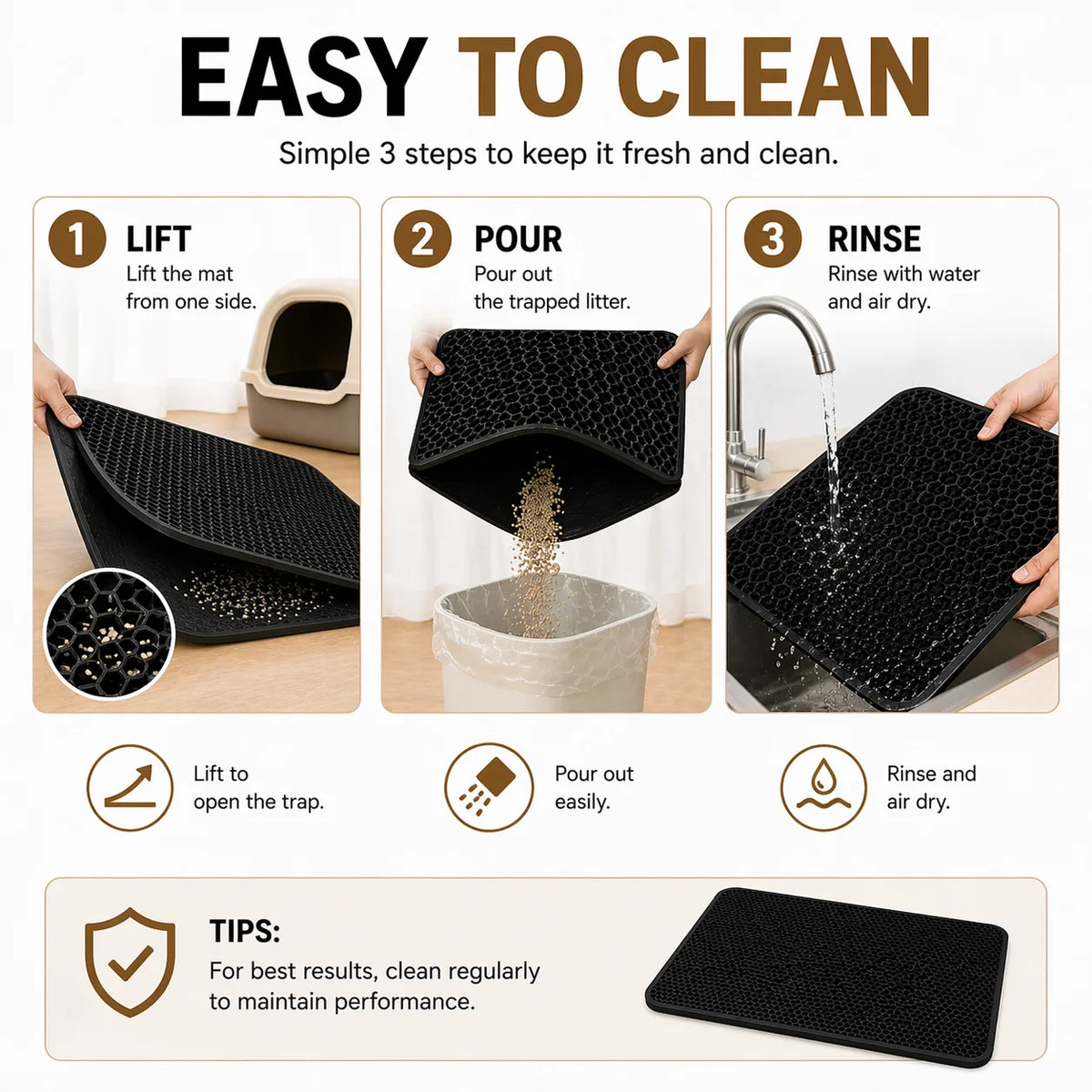 Double Layer Honeycomb Cat Litter Mat